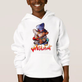 Metalphant mit Gitarre Kids Pullover Hoodie