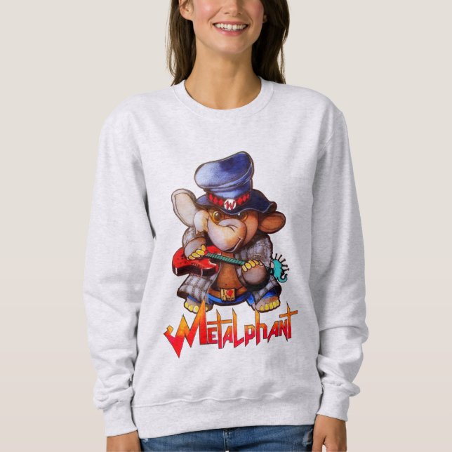 Metalphant mit Guitar Women's Sweatshirt (Vorderseite)