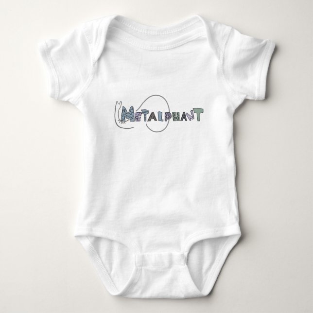 Metalphant Pastellbaby-Bodysuit Baby Strampler (Vorderseite)
