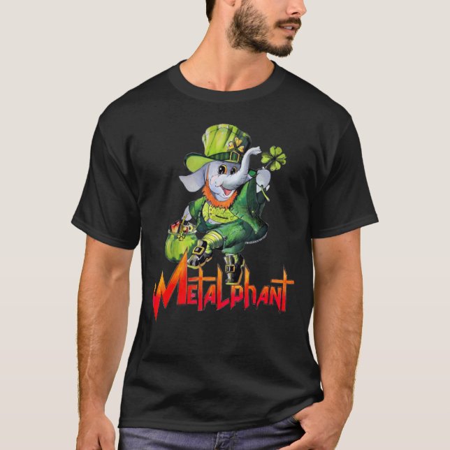Metalphant St. Phantrick Adult (dunkle Farben) T-Shirt (Vorderseite)
