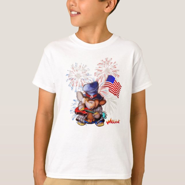 Metalphant USA Flag Kid's T - Shirt (Vorderseite)