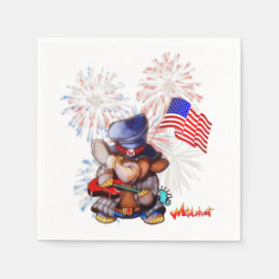 Metalphant USA Flag Paper Napkin Serviette