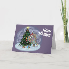 Metalphant Wilbur im Lights Holiday Card Karte