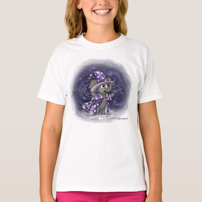 Metalphant Wilbur im T - Shirt des Wintermädchens (Vorderseite)