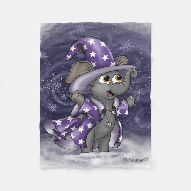 Metalphant Wilbur im Winter Fleece Blanket (Vorderseite)