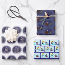 Metalphant Wilbur in Winterwrapping Paper Sheets Geschenkpapier Set