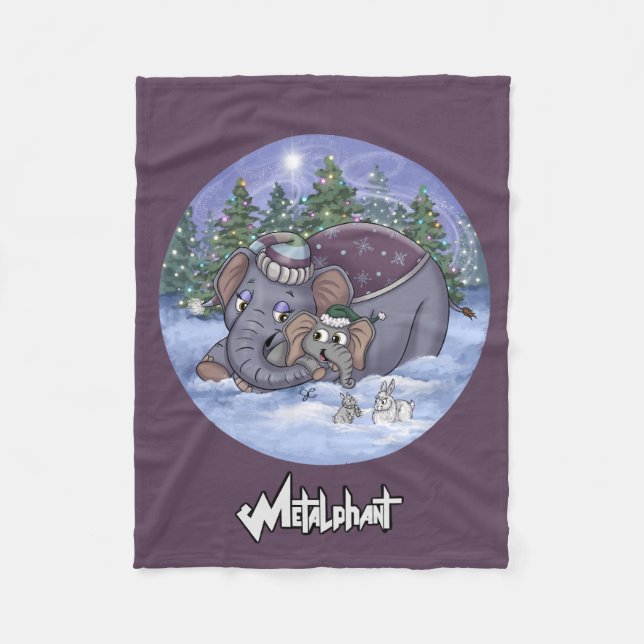 Metalphant Wilbur & Mom Fleece Blanket (Vorderseite)