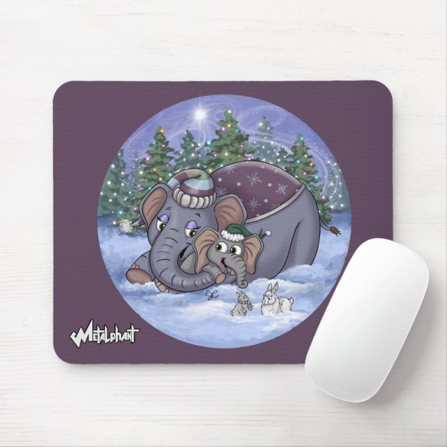 Metalphant Wilbur & Mom Mouse Pad Mousepad (Mit Mouse)