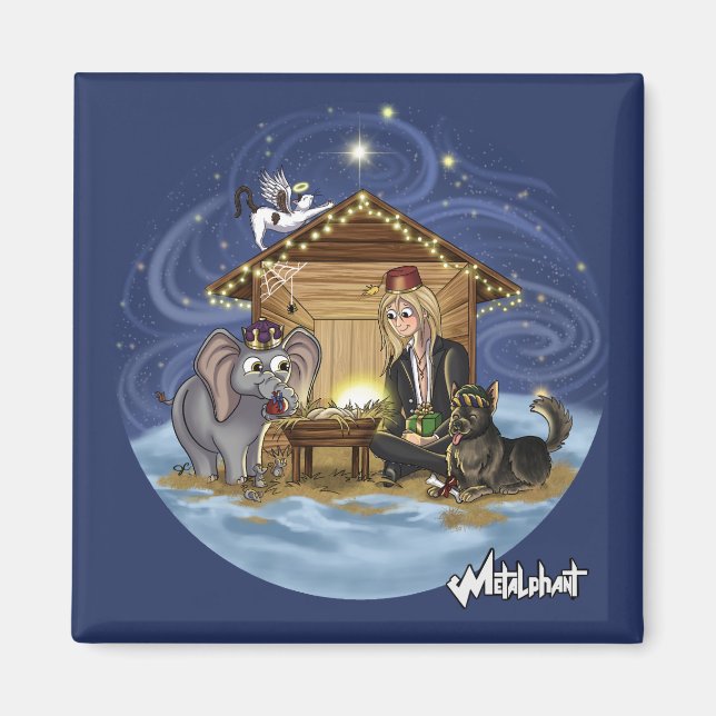 Metalphant Wilburs wahre Bedeutung von Weihnachten Magnet (Vorne)