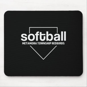 Metamora Township Redbirds Softball Heimplatte Mousepad