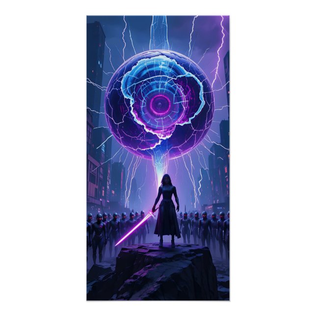 Metamorfosis SciFi Poster - Futuristischer Krieger (Vorderseite)