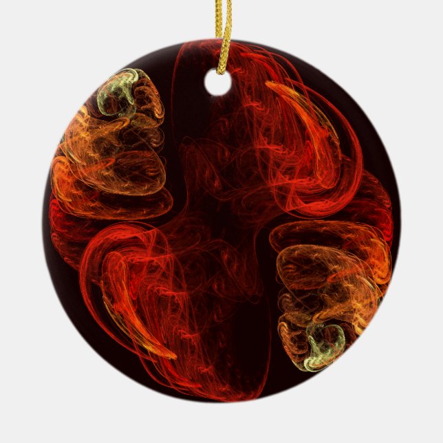 Metamorphose Abstrakt Art Circle Ornament (Vorne)