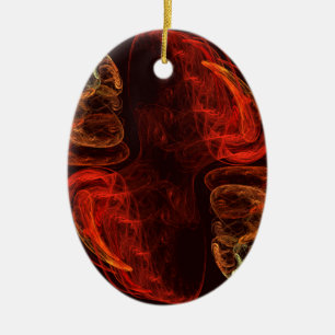 Metamorphose Abstrakt Art Oval Ornament