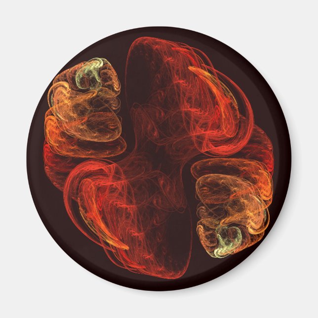 Metamorphose Abstrakt Art Round Magnet (Vorne)