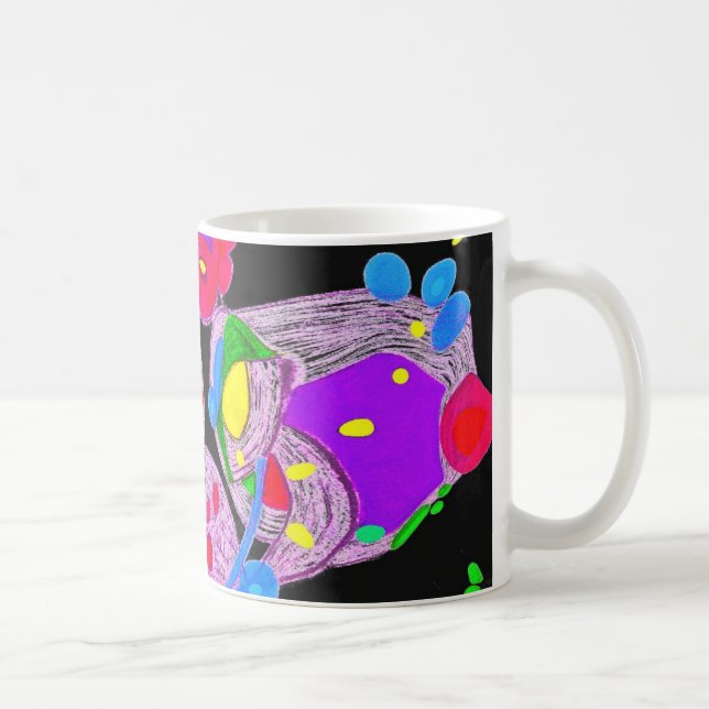Métamorphose Conception violette Monogramme Mug (Droite)