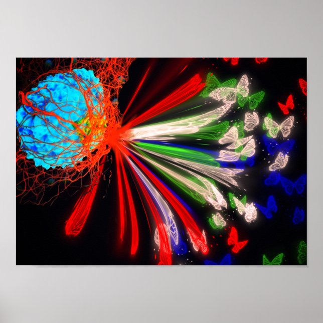 Metamorphose - Leben mit Krebs. Acryldruck Poster (Vorne)