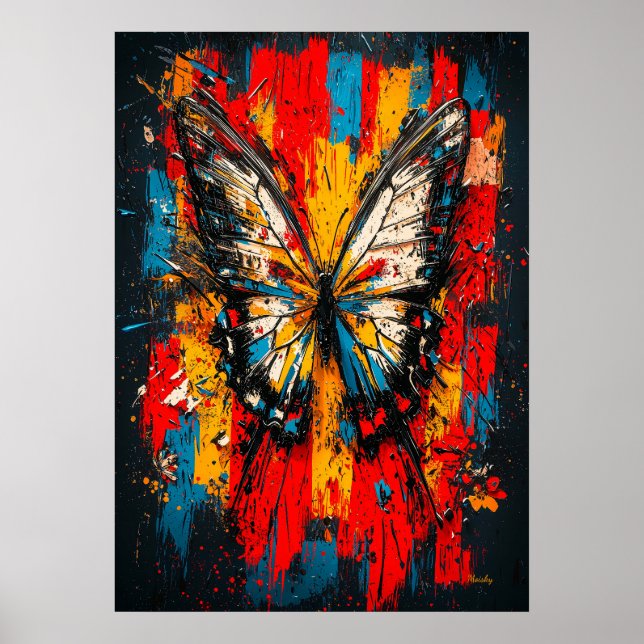 Metamorphose, zeitgenössischer expressionistischer poster (Vorne)