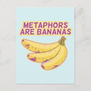Metapher Funny Typografy Postkarte