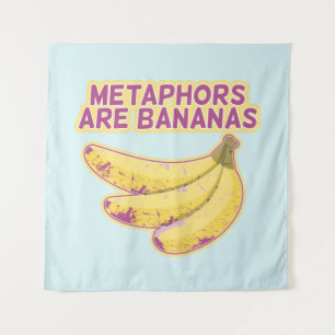 Metapher Funny Typografy Wandteppich