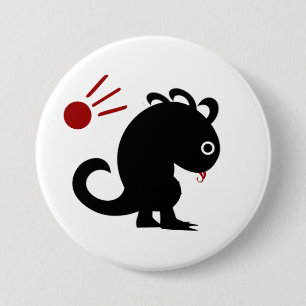 Metapher Nr. 5 (Dinosaurier mit Meteorit) Button