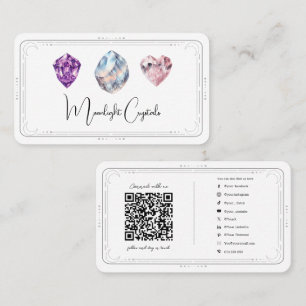 Metaphysische Kristalle Rose Quartz Social Media Q Visitenkarte