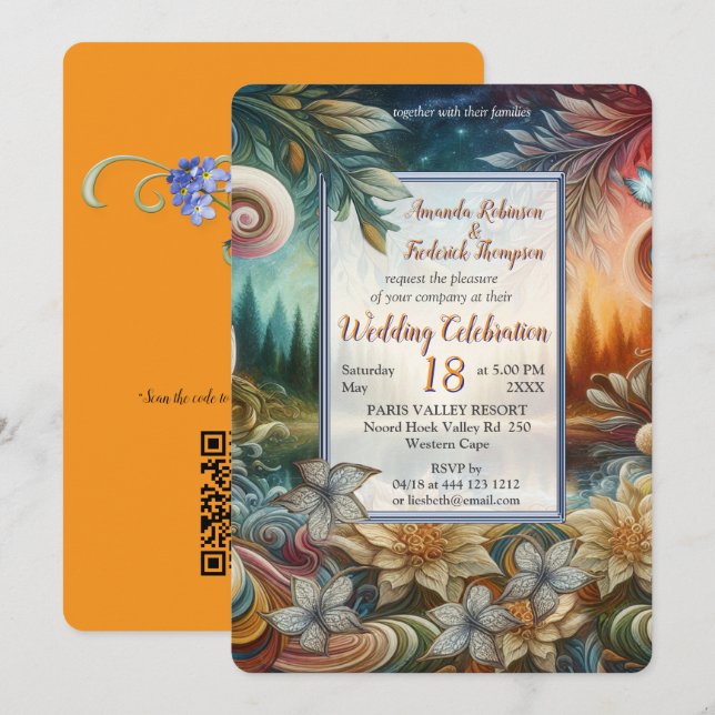 Metaphysische zeitlose spirituelle Fantasy Themes Einladung (Vorne/Hinten)