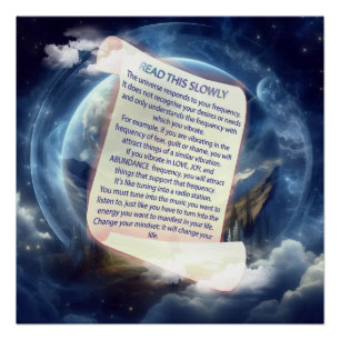 Metaphysische zeitlose spirituelle Fantasy Themes Poster