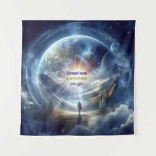 Metaphysische zeitlose spirituelle Fantasy Themes Wandteppich