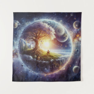 Metaphysische zeitlose spirituelle Fantasy Themes Wandteppich