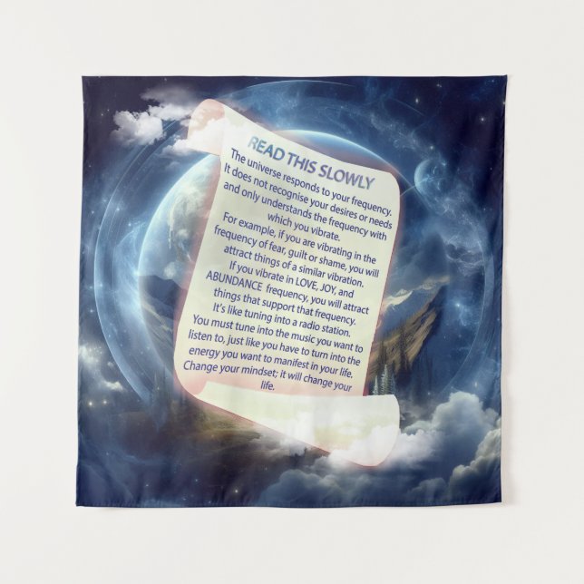 Metaphysische zeitlose spirituelle Fantasy Themes Wandteppich (Vorderseite)