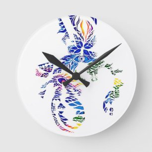 Metaphysisches Portrait Runde Wanduhr