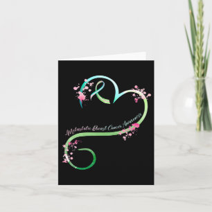 Metastatic Breast Cancer Awareness Heart Geschenke Karte