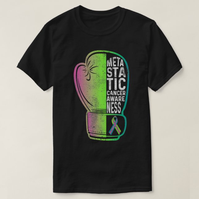 Metastatic Breast Cancer Awareness Signs US Warrio T-Shirt (Design vorne)