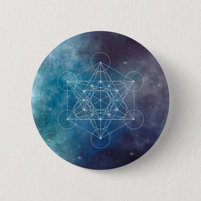 Metatron, Chakra, Zen, heilige Geometrie, Engel Button (Vorderseite)