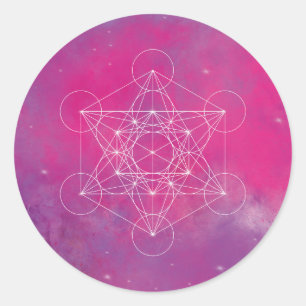 Metatron, Chakra, Zen, heilige Geometrie, Engel Runder Aufkleber