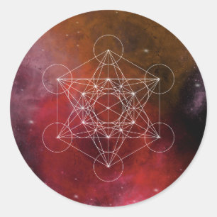 Metatron, Chakra, Zen, heilige Geometrie, Engel Runder Aufkleber