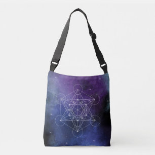 Metatron, Chakra, Zen, heilige Geometrie, Geometri Tragetaschen Mit Langen Trägern