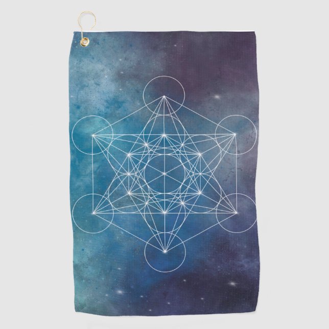 Metatron, chakra,zen,sacred geometric, angel golfhandtuch (Vorderseite)