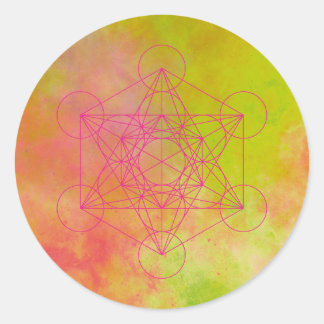 Metatron, Chakra, Zen, sakrale geometrische, Runder Aufkleber