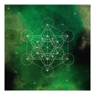 Metatron, Chakra, Zen, sakraler geometrischer, Eng Fotodruck