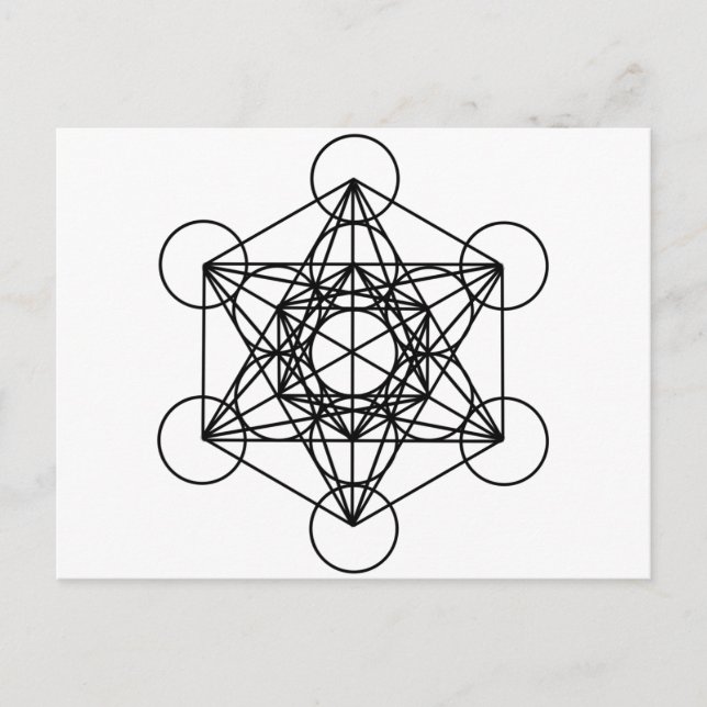 Metatron Cube Postkarte (Vorderseite)