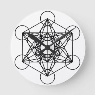 Metatron Cube Runde Wanduhr