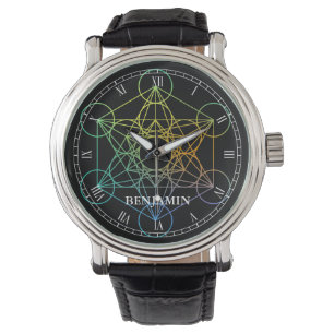 Metatron Cube Sacred Geometry Armbanduhr