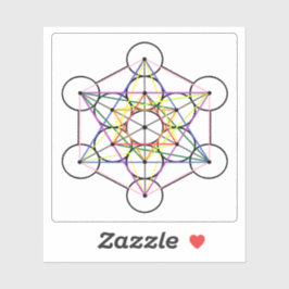 Metatron-Kubus-Aufkleber mit einem Quadratzoll von Aufkleber