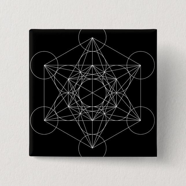 Metatron-Kubus Button (Vorderseite)