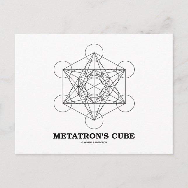 Metatron-Kubus (Heilige Geometrie) Postkarte (Vorderseite)