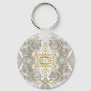 Metatron-Kubus in Lotus Heilige Geometrie Schlüsselanhänger