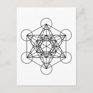 Metatron-Kubus (weiß) Postkarte
