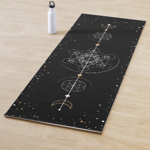 Metatron-Mond und Sterne heilige Geometrie Yogamatte