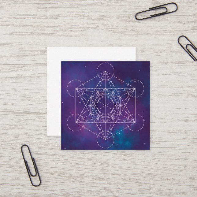 Metatron Quadratische Visitenkarte (Vorderseite/Rückseite Beispiel)